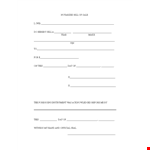 Notarized Motorcycle Bill Of Sale example document template