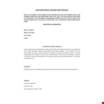 Unconditional waiver and release example document template