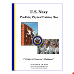 Navy Pre Entry Physical Training Plan example document template