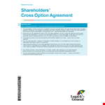 Shareholder Agreement | Protect Your Business & Health Options example document template