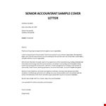 Accountant Cover letter example document template