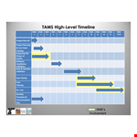 Project Management High Level Timeline example document template 