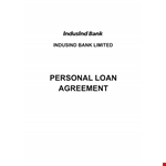Create a Personal Loan Agreement with Ease - Borrower-Friendly & Free example document template