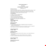 Technical Business Analyst example document template
