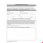 Office Child Support Agreement & Grievance Support example document template