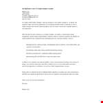 Job Application Letter For Graphic Designer example example document template 