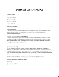 Business Letter Free Template