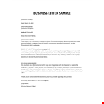 Business Letter Free Template example document template