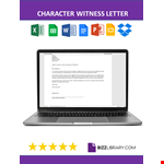 Character Witness Letter example document template