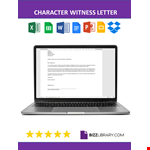 Character Witness Letter example document template 