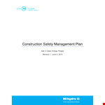 Construction Safety Management Plan example document template