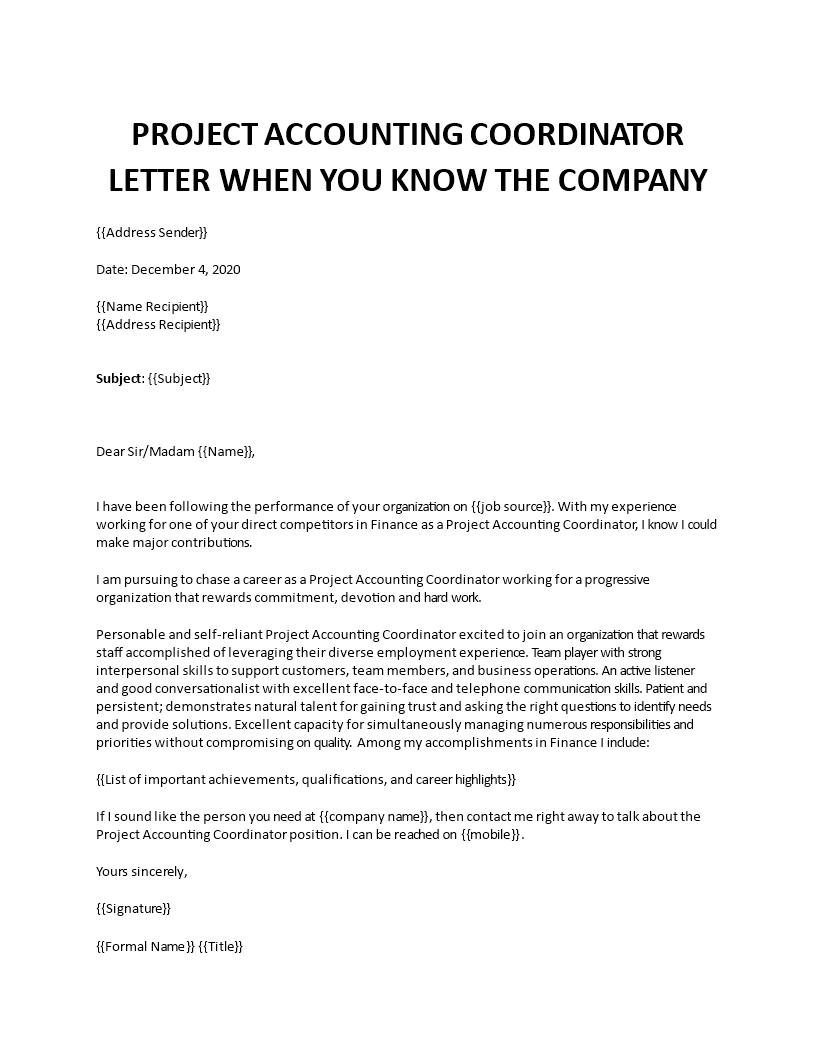 project accounting coordinator letter 