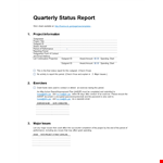 Effective Project Status Report Template for Periodic Reporting example document template