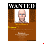 Wanted Poster Template - Create Custom Posters for Shops & Markets to Catch Thieves example document template