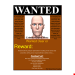 Wanted Poster Template - Create Custom Posters for Shops & Markets to Catch Thieves example document template 