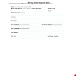 Deposit Slip Template - Create Perfect Deposit Slips for Individuals and Inmates example document template