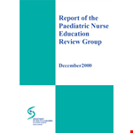 Pediatric Nursing Document Template example document template