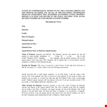 Promissory Note Real Estate Template example document template 