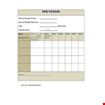 Get Organized with Our Daily Planner Template - Company Schedule Solution example document template