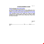 IOU Template - Create Legal IOUs with Debtor and Creditor Details example document template
