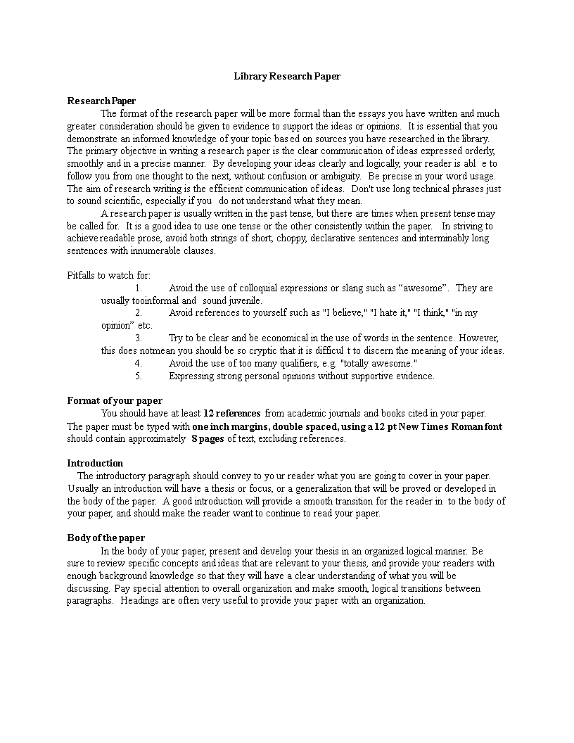 Library Research Paper Example library-research-paper-example