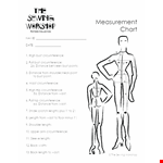Simple Measurement Chart - Length & Waist Sizes for Easy Reference example document template