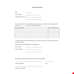 Notice to Return Security DepositAddress, Security, Above example document template