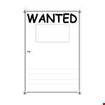 Printable Wanted Poster Template example document template 