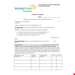 Principal Budget Plan And Scoring For Budget example document template
