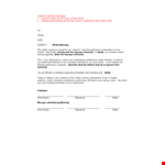 Improve Employee Performance and Behavior with a Written Warning Letter example document template