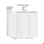 Free Excel Blank Cue Sheet Template example document template