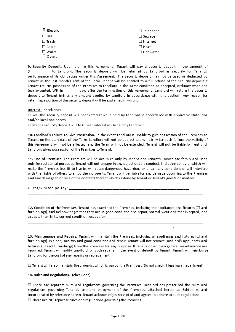 blank lease agreement example