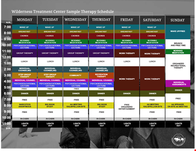 General Therapy Schedule Sample
