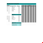Free Printable Bill Payment Schedule Template example document template 