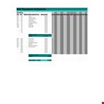 Free Printable Bill Payment Schedule Template example document template