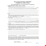 Purchase Agreement Commerical ag example document template