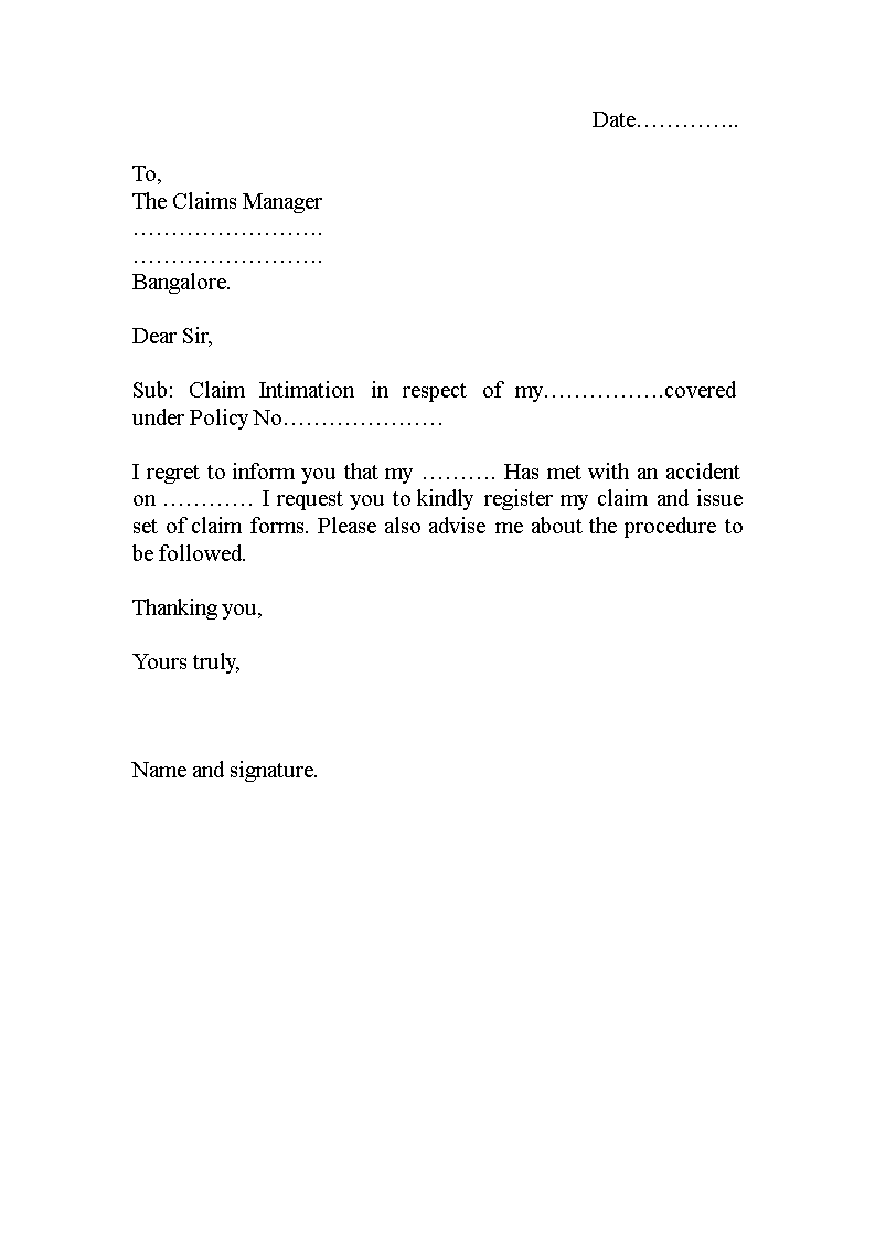 Claim Letter Template For Manager Easily Write Effective Claims claim-letter-template-for-manager-easily-write-effective-claims