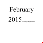 Monthly Day Planner Template example document template