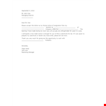 Resign Professionally with our Two Weeks Notice Letter example document template