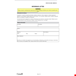 Free Letter Of Reference Sample example document template