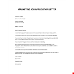 marketing-job-application-letter