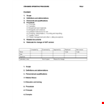 High-Quality SOP Templates & Tools - Define Scope, Change, Definitions & Abbreviations example document template