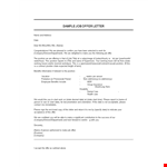 Formal Job Offer Letter Template example document template 