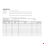 Efficient Petty Cash Management with Our Printable Petty Cash Log example document template