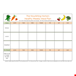 Healthy and Nourishing Meal Plan Template example document template