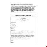 Apology Letter for Unable to Attend Interview - Professional Apology example document template