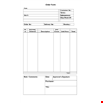 Order from Us with Ease: Get Your Purchase Order and Total Today example document template