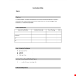 Simple Resume Format For Freshers In Word File example document template