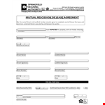 Rescission Agreement Template | Sample Rescission Agreement example document template 