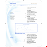 Sales Executive Summary Sample example document template